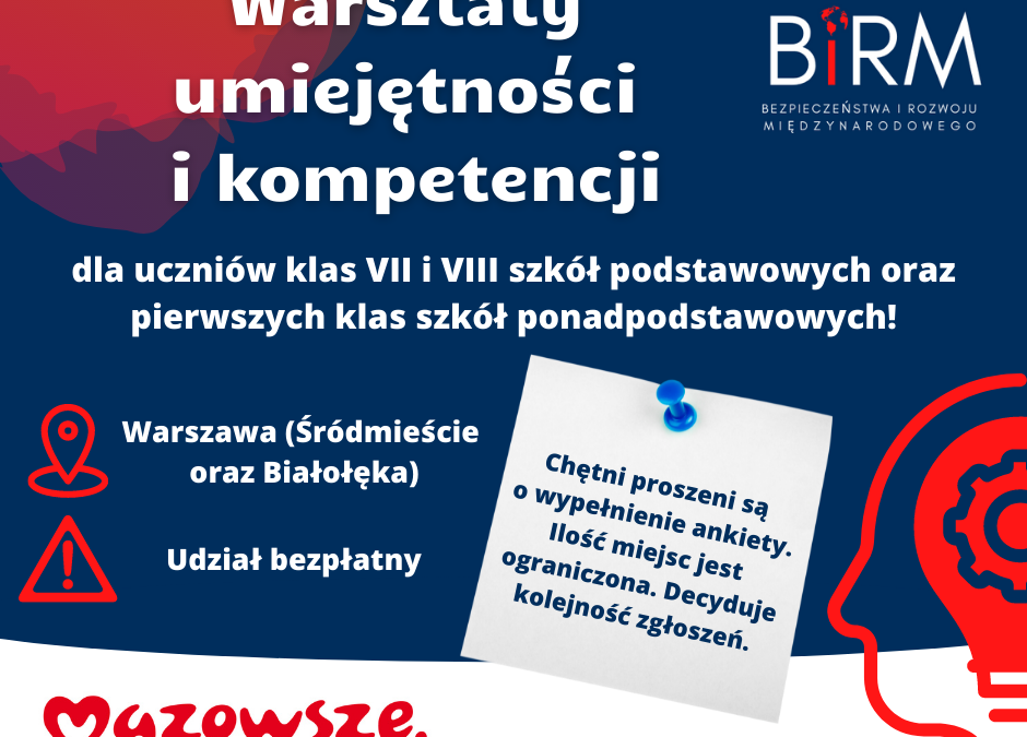 Warsztaty umiejętności i kompetencji.